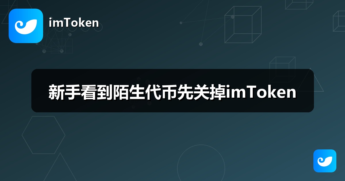 新手看到陌生代币先关掉imToken